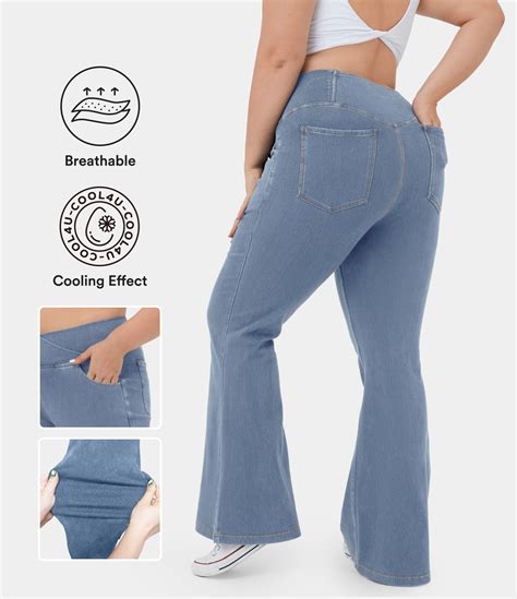 Damen Halara Flex Plus Size Jeans Crossover Jeggings Aus Elastischem