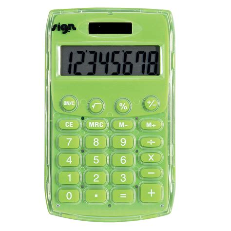 Calculatrice De Bureau Chiffres Verte Chez Rentreediscount