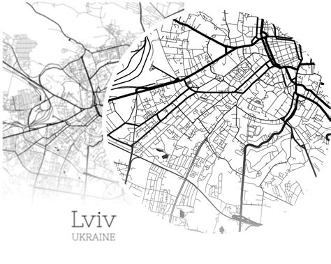 Lviv Map INSTANT DOWNLOAD Lviv Ukraine City Map Printable | Etsy