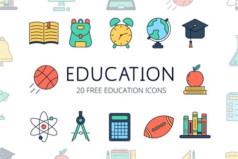 Education Vector Free Icon Set - GraphicSurf.com