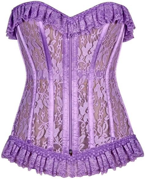 Daisy Corsets Lavish Lilac Sheer Lace Corset Lace Corset Dress Sheer