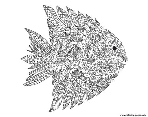 Adult Zentangle Fish By Artnataliia Coloring Pages Printable