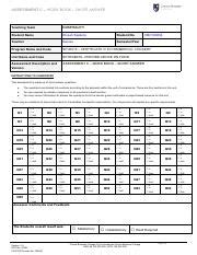 Assessment C Work Book 1 Docx Pdf ASSESSMENT C WORK BOOK SHORT