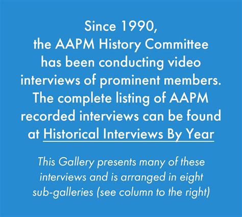 Video Interviews Of Prominent Medical Physicists Archives Aapm