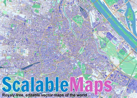 Scalablemaps Vector Map Of Vienna Center Modern City Map Theme