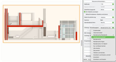 Ansichtsbereich Aus Schnittbox Darstellungsart Vectorworks