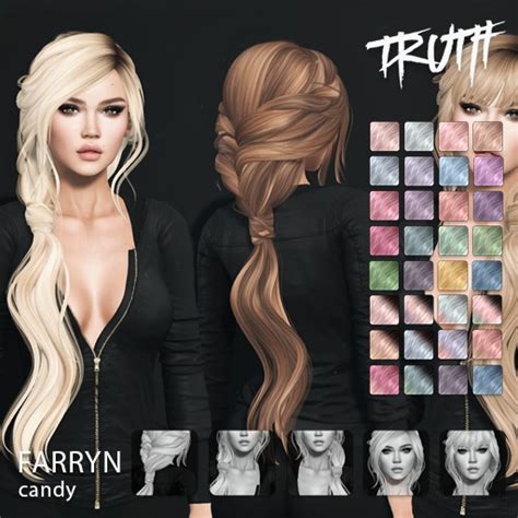 Second Life Marketplace Truth Farryn Fitted Mesh Hair Candy