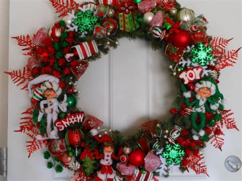 Christmas Wreath Red Green And White Peppermint Candy Bright Annalee