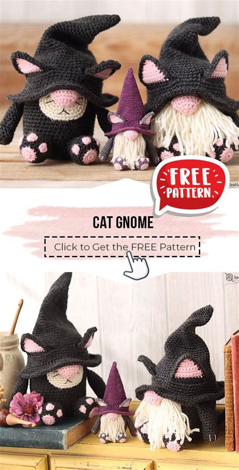 Crochet Cat Gnome Free Pattern Crochet Crochet Patterns Crochet