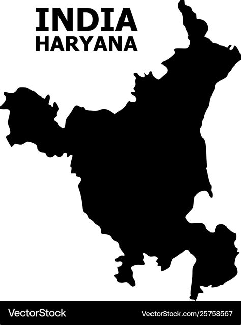 Flat map haryana state with caption Royalty Free Vector