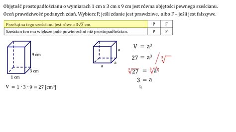 Obj To Prostopad O Cianu O Wymiarach Cm X Cm X Cm Jest R Wna