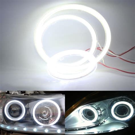 Buy Cob Halo Ring Bulb Daytime Running Headlight Lamp 12v Car Led Angel Eyes Light 60mm 70mm