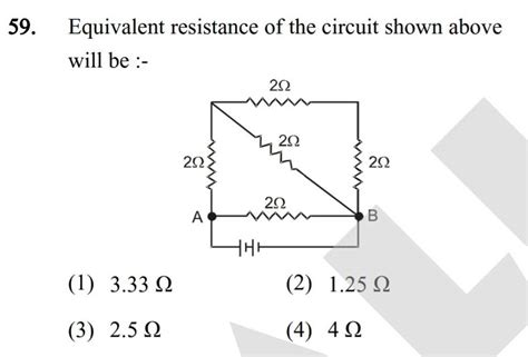 Equivalent Resistance Of The Circuit Shown Above Will Be Filo