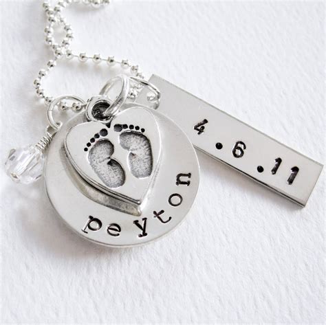 New Baby New Mom Necklace Personalized by PatriciaAnnJewelry