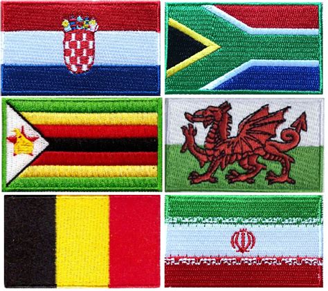 FLAG PATCHES Embroidered National Flags Sew on Iron on Country - Etsy UK