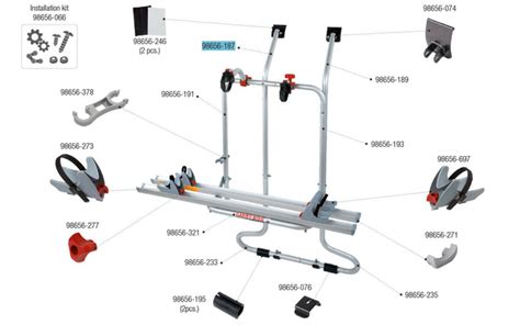 Fiamma Tragestruktur oben links passend für Carry Bike VW T4 D Fiamma