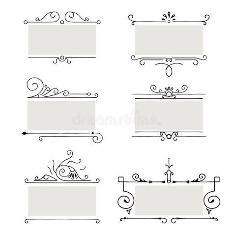 Éléments Frontières Et Diviseurs Décoratifs Des Textes Illustration de