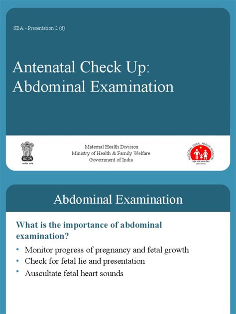 Antenatal Check Up: Abdominal Examination: SBA - Presentation 2 (D ...