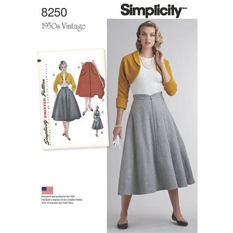 Simplicity Simplicity Pattern Misses Vintage S Skirt And Bolero