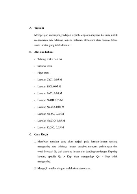 Docx Reaksi Pengendapan Senyawa Kalsium Dokumen Tips