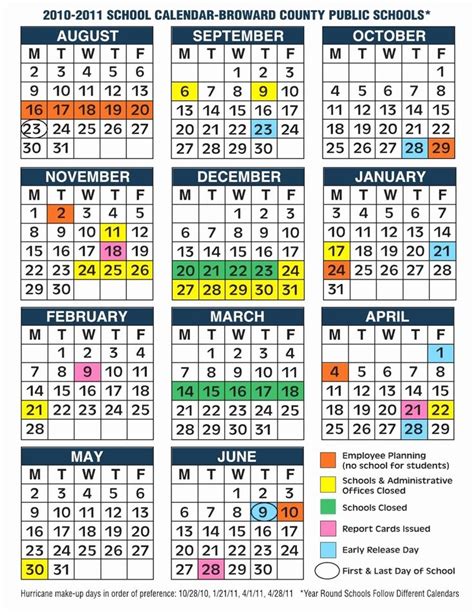 Broward Schools Calendar Printable