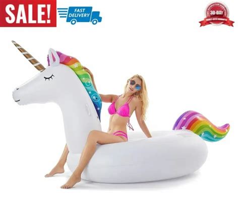 FLOTADOR INFLABLE GIGANTE De Unicornio Para Alberca Verano Playa