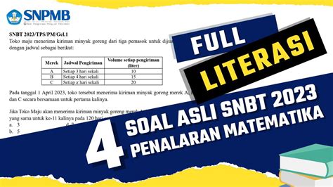 Siap Snbt Bahas Soal Asli Snbt Penalaran Matematika