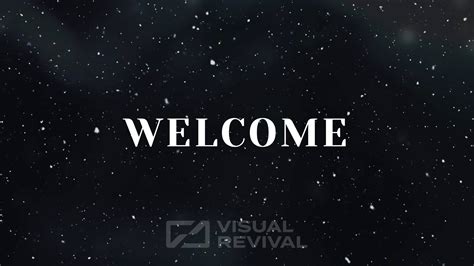 Dark Snowfall Title Slide Welcome Visual Revival