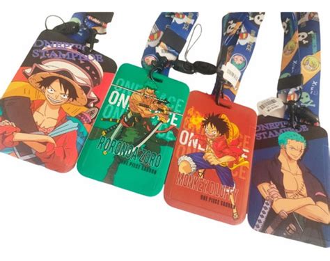 Porta Credencial One Piece Con Lanyard Porta Bip Tarjetas Gizmoar