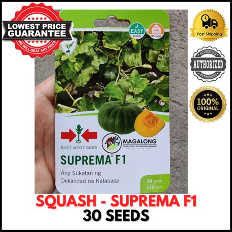 EAST WEST SEEDS KALABASA SEEDS SUPREMA F1 HYBRID 30 Seeds Lazada PH