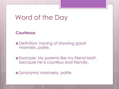 PPT - Word of the Day PowerPoint Presentation, free download - ID:2694664