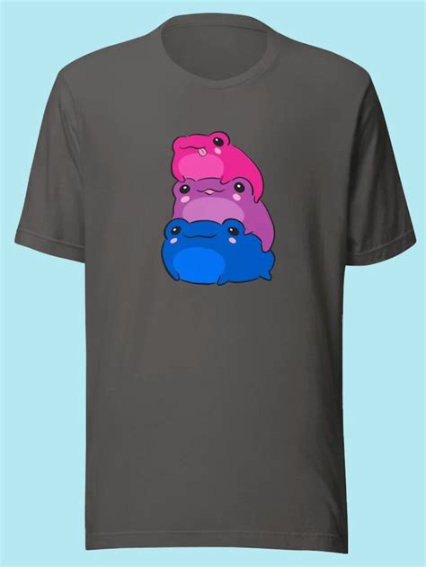 Bisexual Flag Color Frogs Unisex T Shirt Subtle Bi Pride Lgbtq