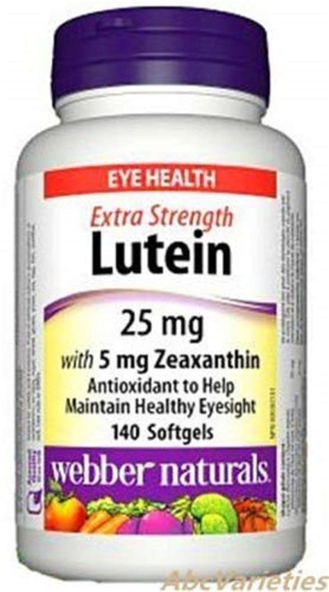 Webber Naturals Lutein Mg With Zeaxanthin Mg For Eye Health