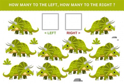 Premium Vector Education Game For Children Of Counting Left And Right