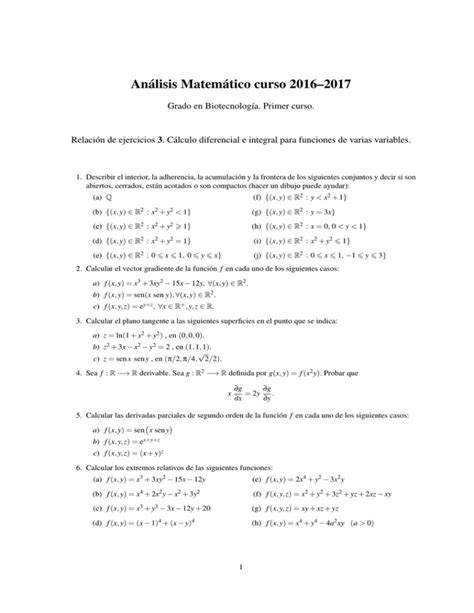 C Lculo Diferencial E Integral Para Funciones De Varias Variables