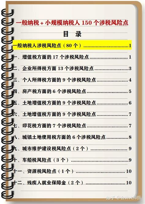 财务会计速看！企业常见的150个涉税风险点，对照自查，及时规避 知乎