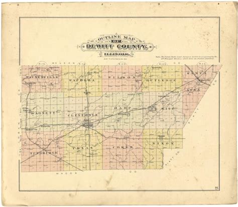 Outline Map Of Dewitt County Illinois Library Of Congress