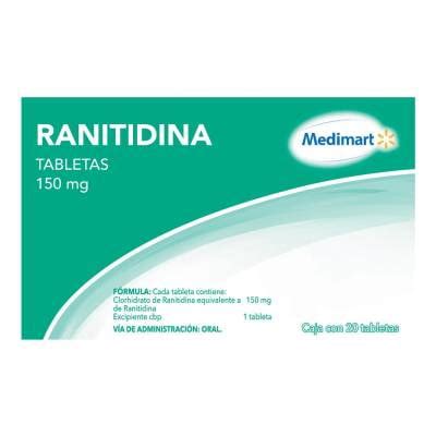 Ranitidina Medimart 150 Mg 20 Tabletas Walmart