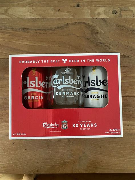 Carlsberg X Liverpool 30th Anniversary Set Food Drinks Alcoholic