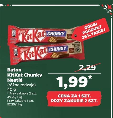 Promocja Baton Kitkat Chunky Nestl W Netto