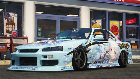 Ayaka Kamisato Itasha Livery Nissan Skyline Er Uras D Spec Gta