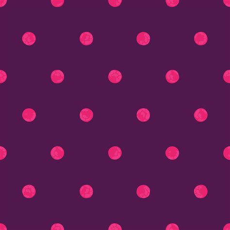 Neon Pink Polka Dot On Purple Background Seamless Vector Pattern Wrapping Paper Design For