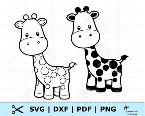 Giraffe SVG PNG DXF Pdf Cricut Cut Files Silhouette Jungle Etsy