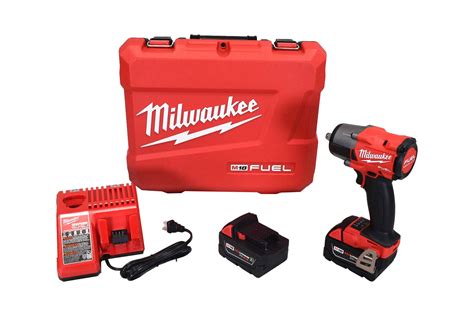 Milwaukee Tools 18v High Torque Electric 1 2 Cordless Impact Wrench Kit W Batteries And Charger