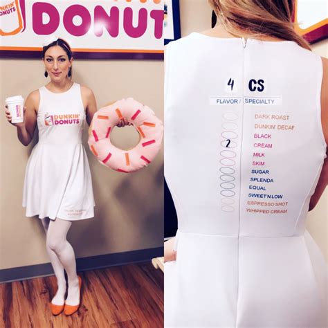 Dunkin Donuts Costume Handmade Hot Coffee Cup And Donut Donut