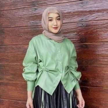 Jual Kiena Kemeja Blouse Serut Kekinian Kemeja Remaja Baju Casual