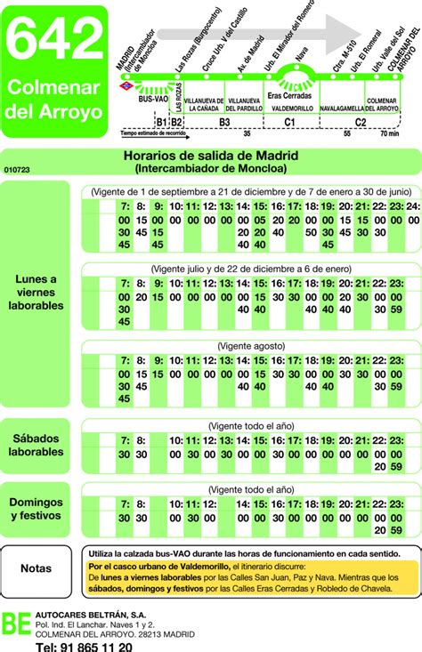 Horarios De Autobús 642 Madrid Las Rozas De Madrid Majadahonda