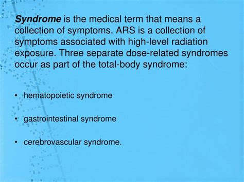 Ppt Acute Radiation Syndrome Powerpoint Presentation Free Download