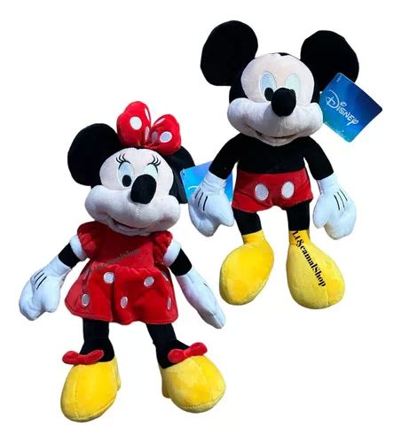 Pack Peluches Mickey Y Minnie Mouse 31cm Nuevos Con E Gratis Cuotas