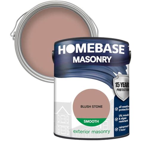 Homebase Smooth Masonry Paint Blush Stone 5l Homebase